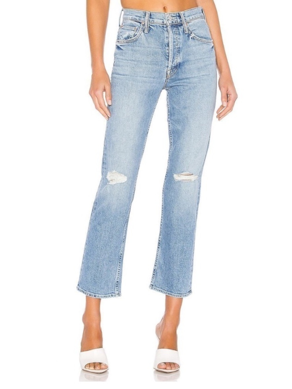 Mother Tomcat Ankle Distressed Jeans